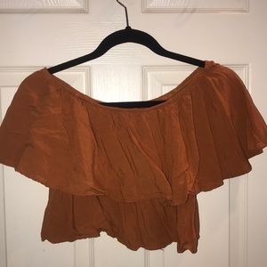 Burnt Orange off the shoulder top